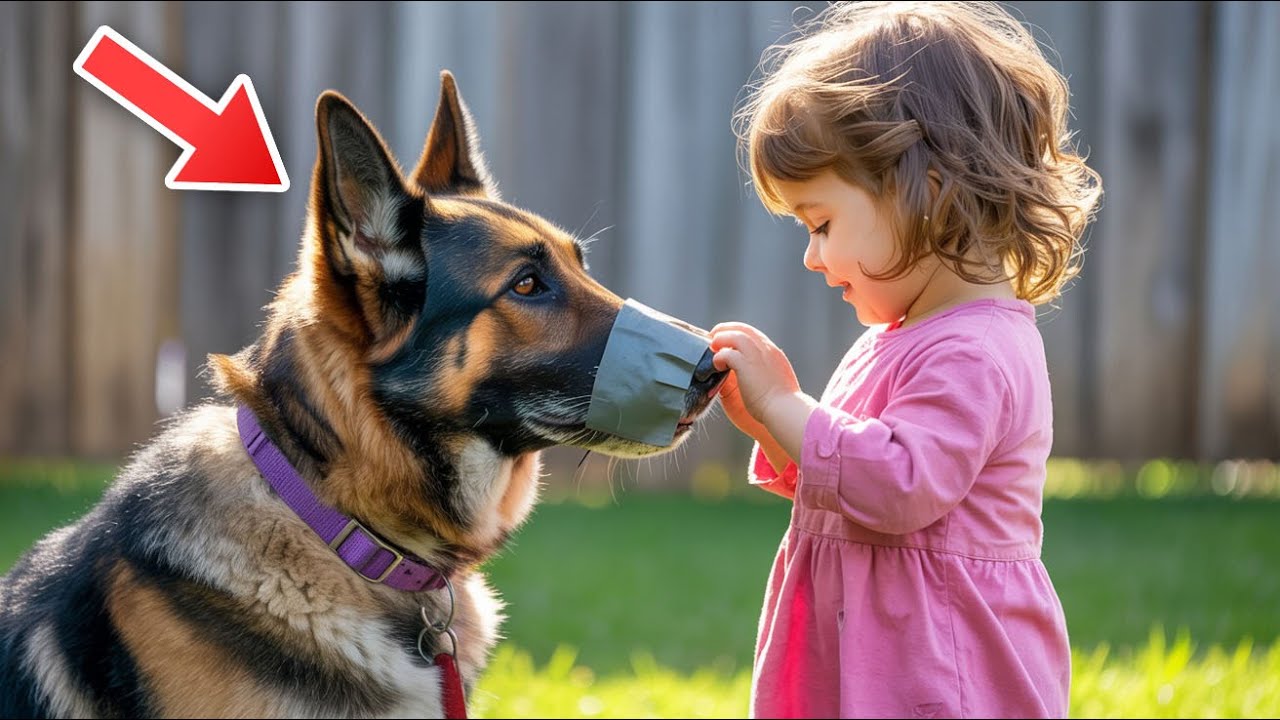 Mädchen fand Polizeihund mit zugeklebtem Maul – was sie tat, rührte alle zu Tränen!