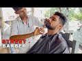 ASMR $ 0.50 Street Beard Cutting With Scissors by Indian Street Barber | Street ASMR