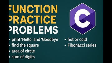 C Programming Function Practice | Chapter 5 Problem Solving | User-Defined & Library Functions