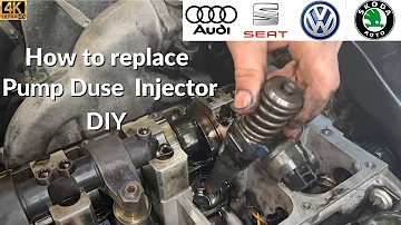 How to replace fuel PD injector (Pump duse) injection system TDI 1.9 VW, Audi, Skoda, Seat