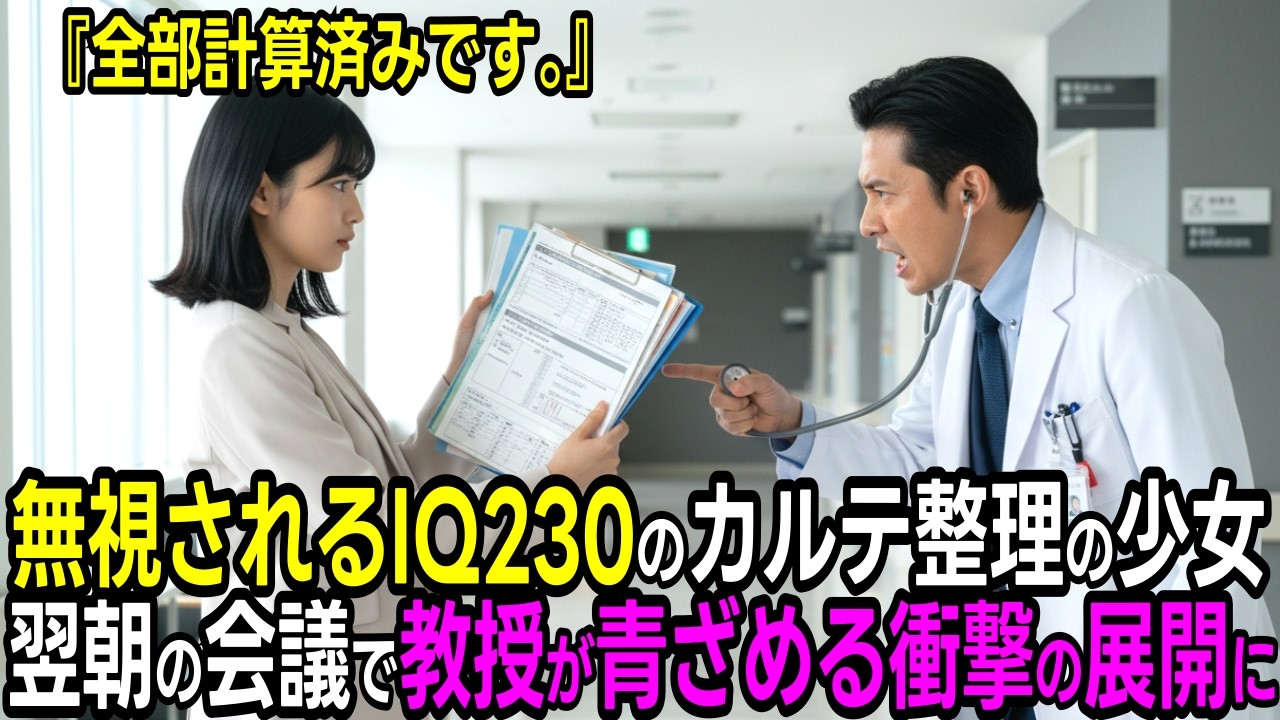 中卒の派遣社員をゴミ扱いしたエリート医師、わずか一晩でIQ230の天才と判明し土下座する羽目に