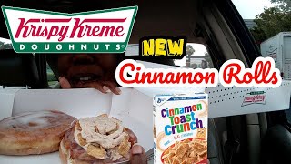 Krispy Kreme New Cinnamon Roll with Cinnamon Toast Crunch Cereal