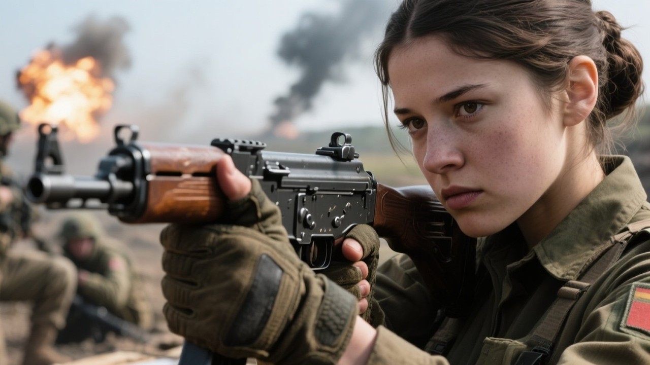 “Any Snipers Here?” He Yelled — Then the Quiet Supply Girl Grabbed the Rifle and Saved Everyone