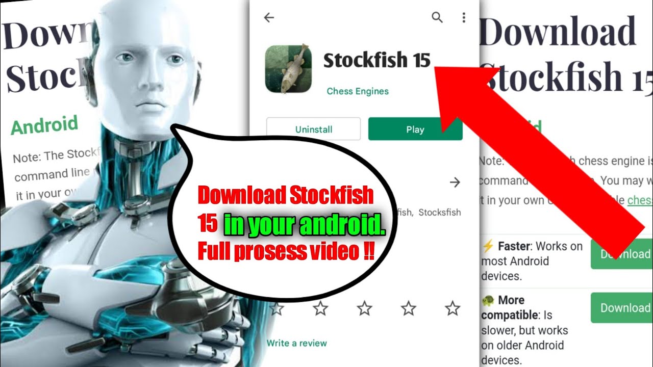 Download Stockfish 15 on your android phone 🤫  how to install stockfish  chess engine on android 