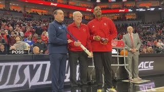 Coach K gets emotional after being honored with special gifts before Louisville-Duke game