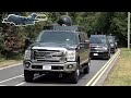 Security vehicles arrive ahead of Biden&#39;s visit to London 🇺🇸 🇬🇧