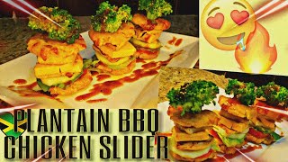 PLANTAIN BBQ CHICKEN SLIDER || TASTE OF THE TROPICS || CHEF CHAMPION KITCHEN