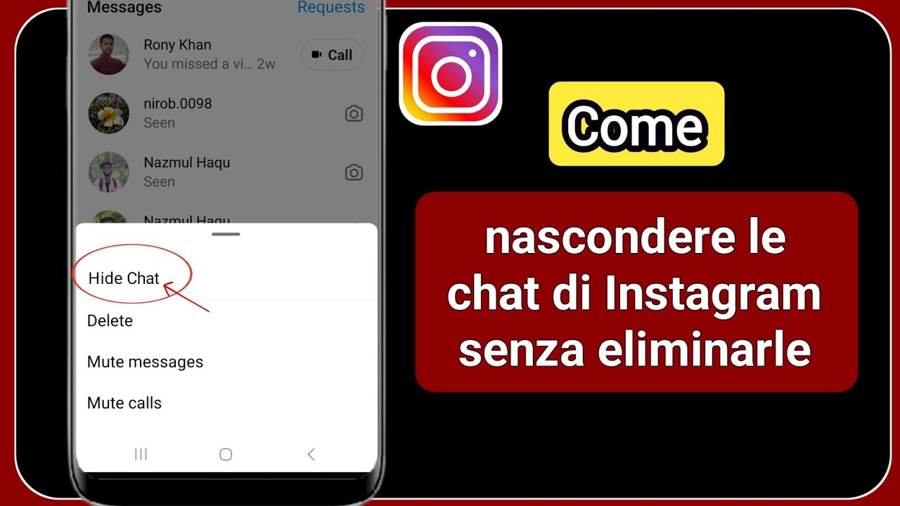 Come nascondere le chat di Instagram senza eliminarle 2023 | nascondere