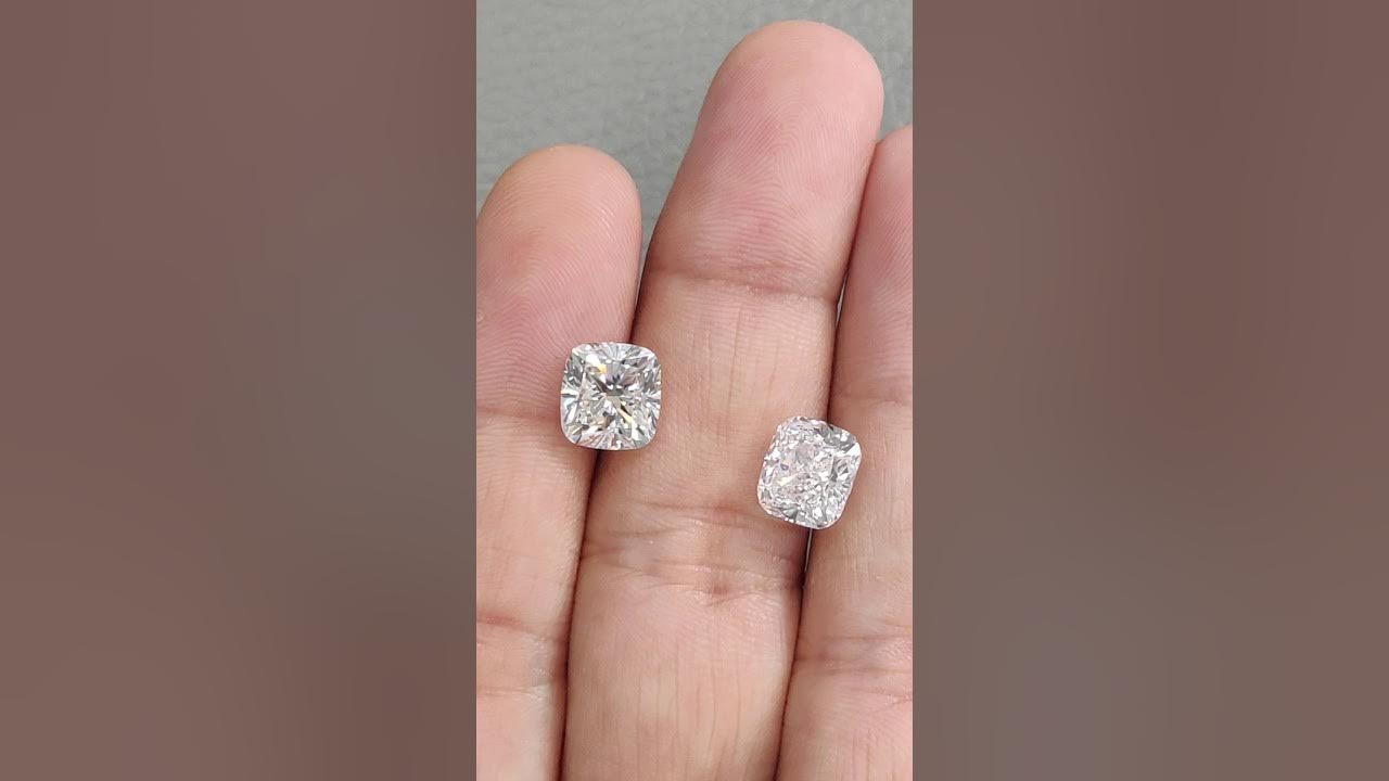 compare between Cushion Brilliant V/S cushion modified diamond YouTube