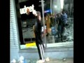 Riot guy gets tackled by owner!
