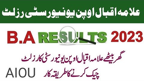 How to Check Allama Iqbal Open University BA Result 2023 || AIOU Result Updates with Artaghal