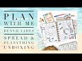 PLAN WITH ME | BEACHY SPREAD & PLANYTHING ‘BEACH VIBES’ UNBOXING | THE HAPPY PLANNER