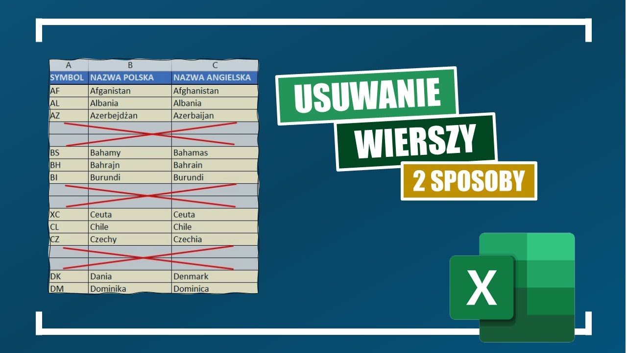 Jak usunąć WSZYSTKIE puste wiersze w Microsoft Excel
