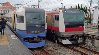 【臨時】E233系5000番台 回送電車 館山発車 (警笛有り)