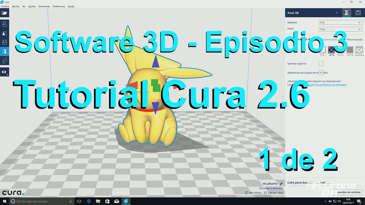 Tutorial Cura 2 1 de 2 (en español) Software Impresión 3D Episodio 3 YouTube Tutorial Cura 2 1 de 2 (en español) Software Impresión 3D Episodio 3 YouTube