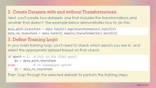 How to Use tf.data.Dataset.map Function Only Once in the First Epoch