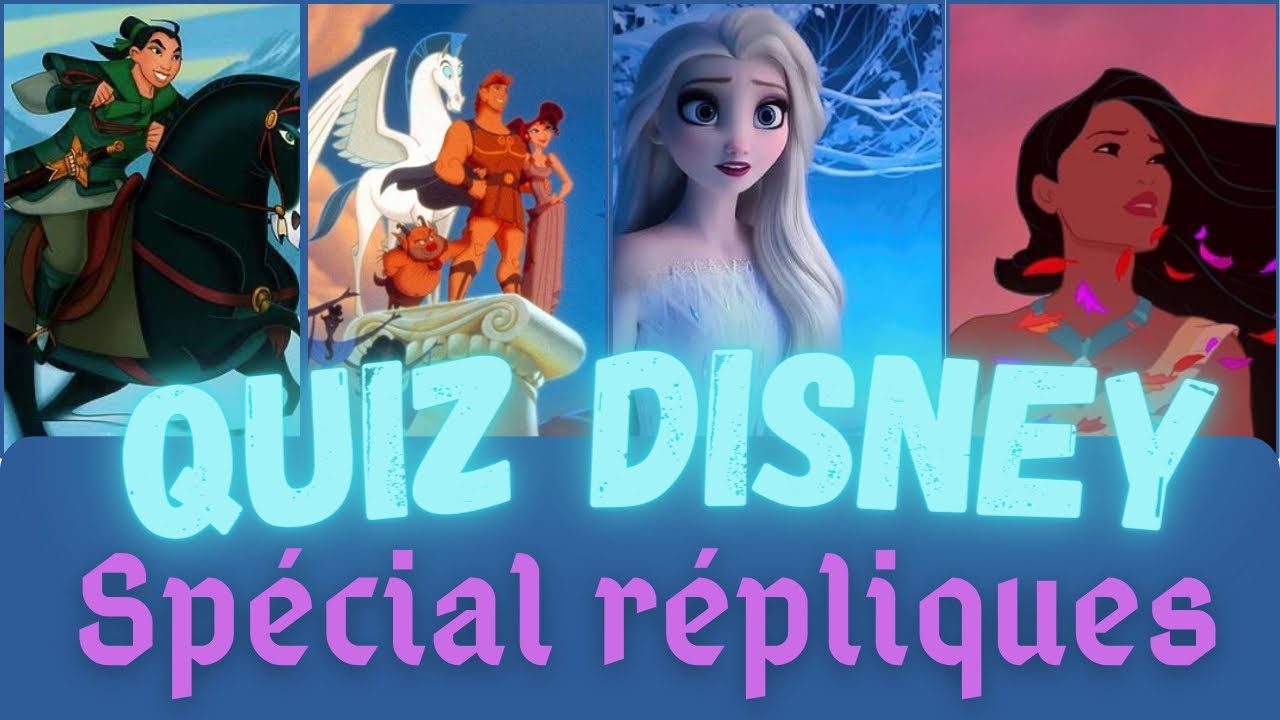 BLIND TEST DISNEY spécial répliques 20 extraits 2024