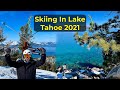 LAKE TAHOE IN FEBRUARY 2021 (SKIING HEAVENLY RESORT) DRONE, 4K