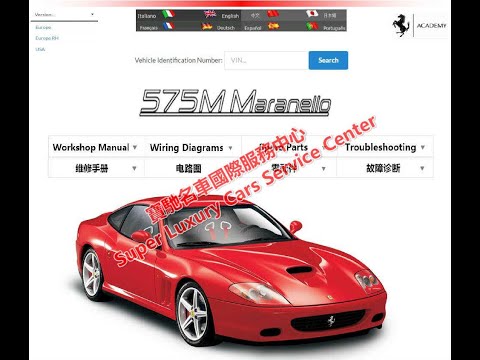 Ferrari 575M Workshop Manual Wiring Diagram Owners Manual