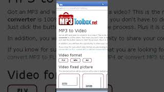 📽️ Convert MP3 To a Video File #videoconversion #videoconverter #shortsvideo screenshot 3