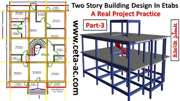 3. Two Story Building Design In Etabs | How to Draw model in etabs