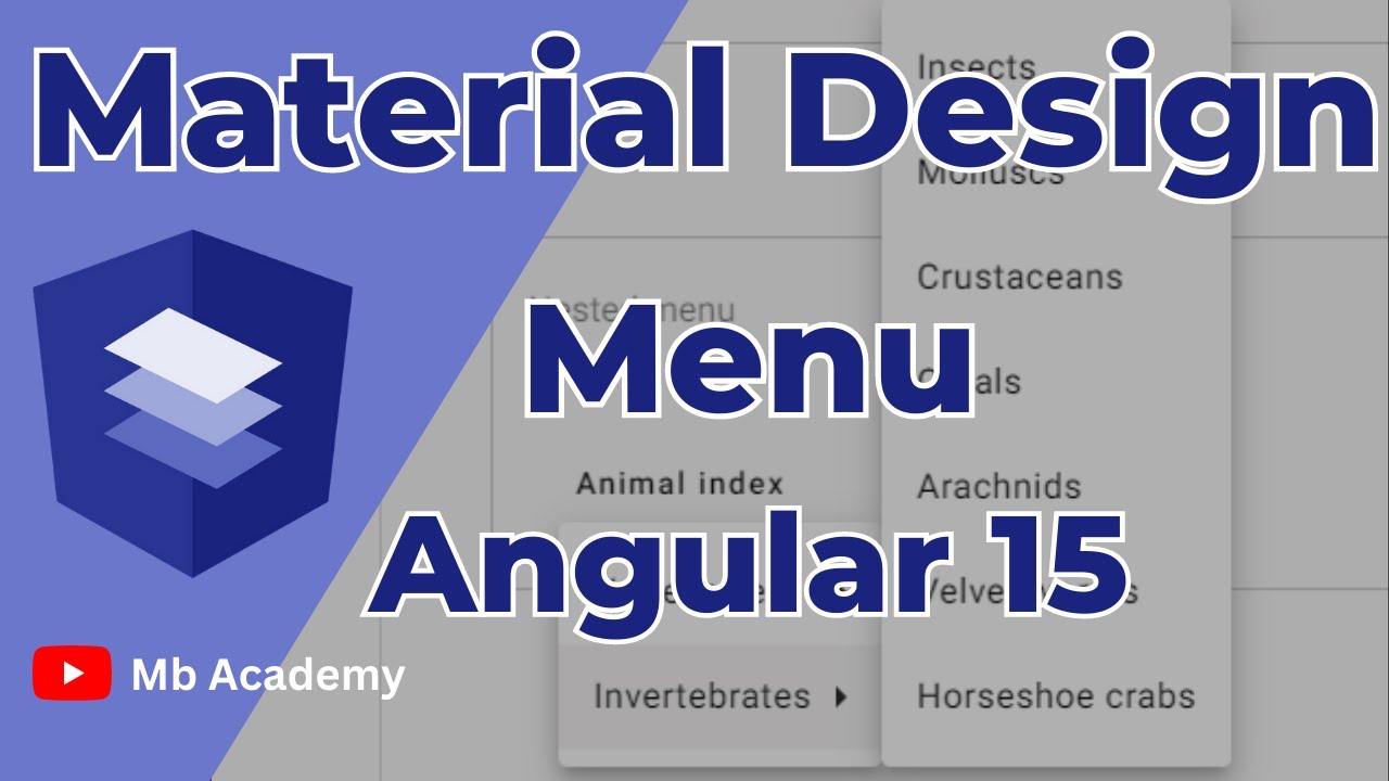 Angular Material | How to use Material Menu in Angular 15 | Urdu/Hindi ...