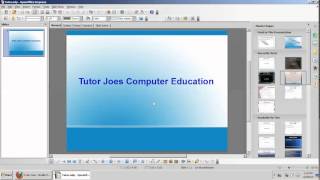 File Menu in openoffice impress Part-1