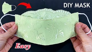 New Style Breathable Lace Mask Idea Diy 3D Face Mask No Fog On Glasses Easy Pattern Sewing Tutorial