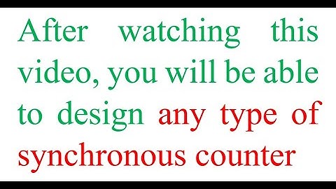 DE 63 Designing steps for any type of Synchronous Counter. One design example