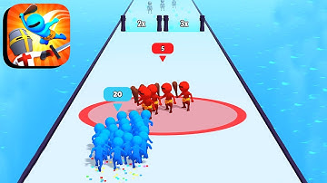 Crowd Fight 3D - All Levels Gameplay Android,ios (Levels 1-5)