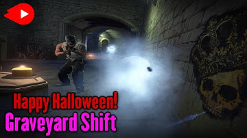 CS:GO -  In-Depth Look at the New Halloween Inspired Cobblestone Map | Graveyard Shift UPDATE
