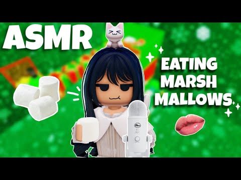 ROBLOX ASMR ~ EATING MARSHMALLOWS + CLICKY KEYBOARD TOWERS 😴❄️ 