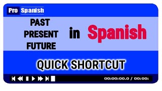 PRESENT, PAST & FUTURE in SPANISH - Quick and easy short cut.