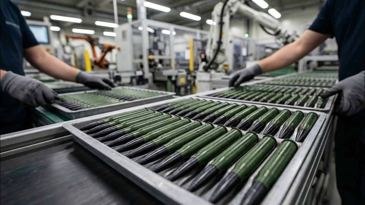 How Artillery Shells Are Made Inside Europe’s Massive Defense Factory