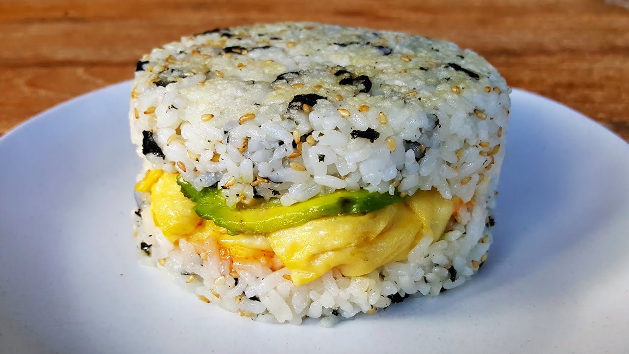 Breakfast Rice Burger How to shape rice into a bun! YouTube