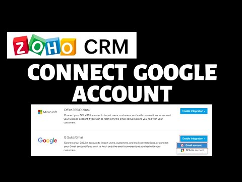 How To Connect Google Account With Zoho CRM | Zoho CRM Tutorial - YouTube