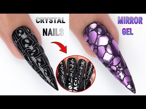 easy-new-year-nail-art-2023-for-beginners😍❤️-|-crystal-nail-art-|-nails-unique