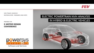Electric Powertrain NVH Analysis in Hybrid and Electric Vehicles