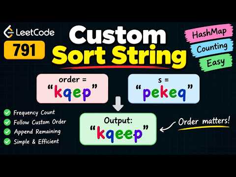 791. Custom Sort String | HashMap & Frequency Counting | LeetCode