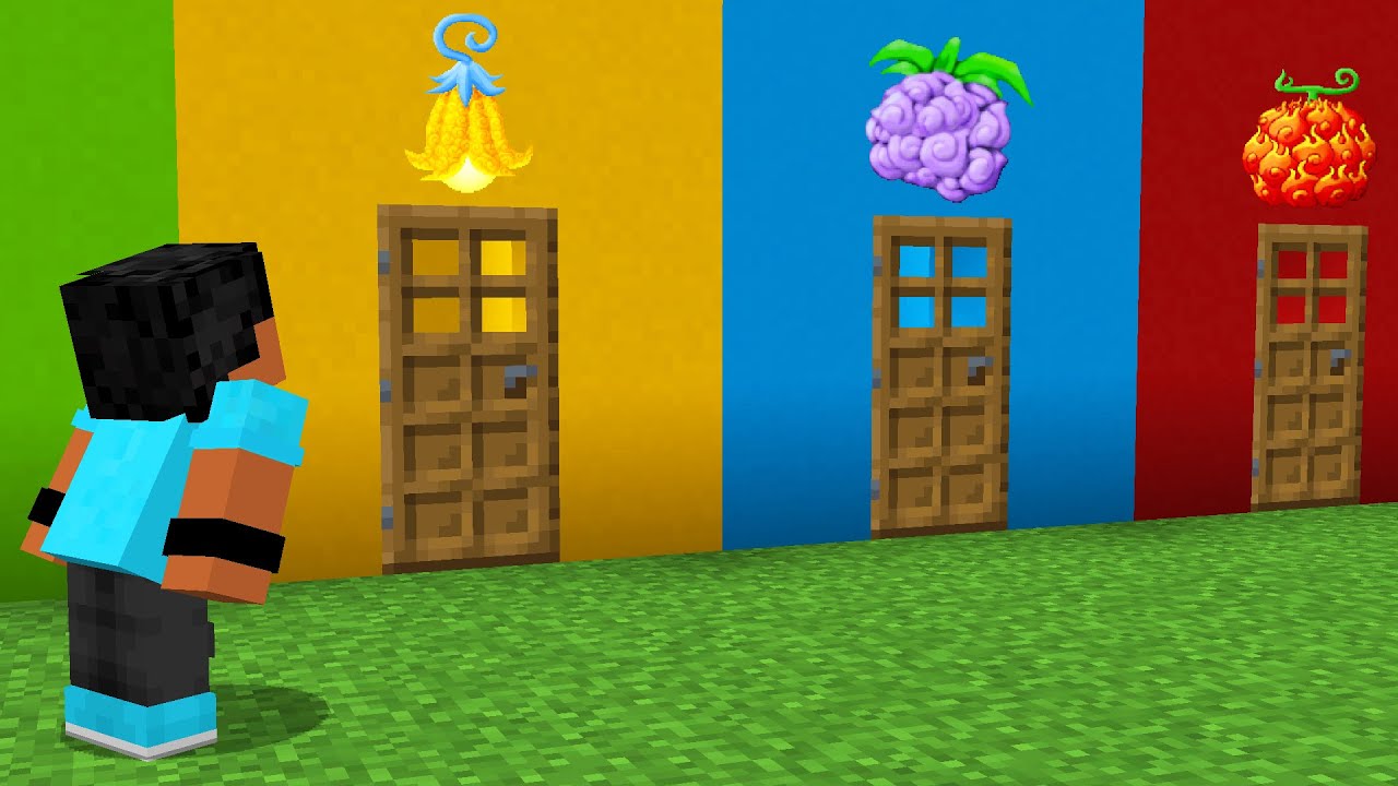 NÃO ESCOLHA A PORTA ERRADA DAS DEVIL FRUITS NO MINECRAFT ONE PIECE