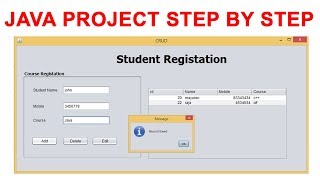 Java Simple Project step by step using mysql database