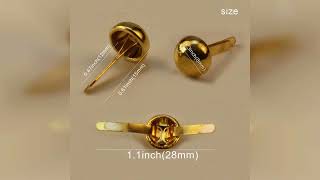 Overview: 100 Pcs Paper Brass Fasteners Brass Brads Round Fasteners for Craft & Scrapbooking DIY...