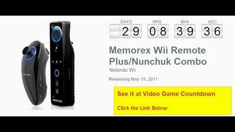 Memorex Wii Remote Plus & Nunchuk Combo Wii Countdown