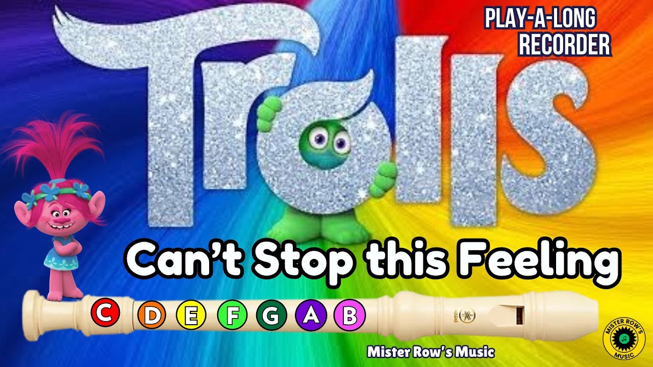 CAN'T STOP THIS FEELING | From Trolls | Recorder Level 2 | Notes G A C D