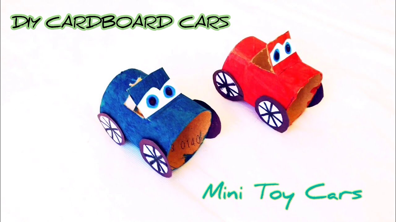 Mini Toy Cars Diy Mcqueen Car Disney Cars Diy Cardboard Car Youtube Cardboard Car Toy Car Diy Car