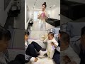 🤼😆 Funny baby has a battle with grandma