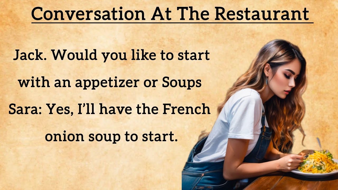 Outline Video Conversation At The Restaurant in English || Practice Speaking English | Daily english conversation