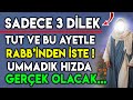 Sadece 3 dlek tut ve bu ayetle rabbnden ste ummadik hizda gerek olacak 