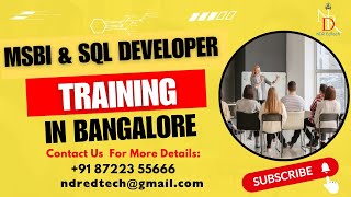 Famous Class-23 || MSBI & SQL  Training in Bangalore || NDR EdTech || +91-8722355666 |#msbi&sql Profile