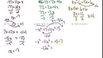 MPM1D 4.2 Solving Multi Step Equations Video 1